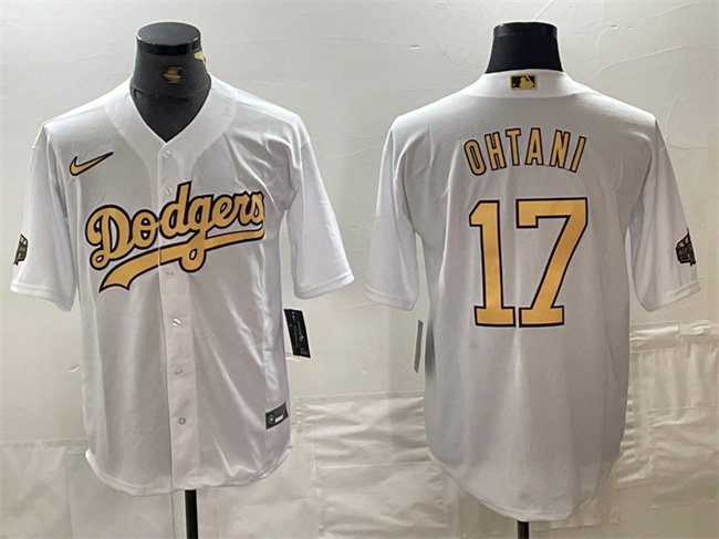 Los Angeles Dodgers #17 Shohei Ohtani 2022 All-Star White Cool Base Stitched Jersey